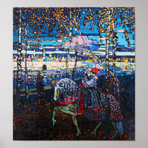 Poster Un couple à cheval blanc, Wassily Kandinsky