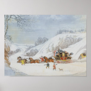 Poster Un courrier dans la neige profonde