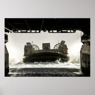 Poster Un coussin d'air d'embarcation de débarquement se 