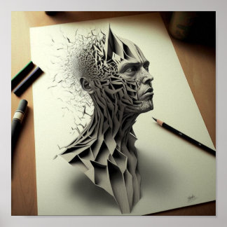 Poster Un dessin d'art contemporain