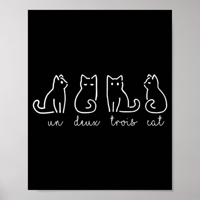 Poster Un Deux Trois Cat Abstrait Français Kitty (Devant)