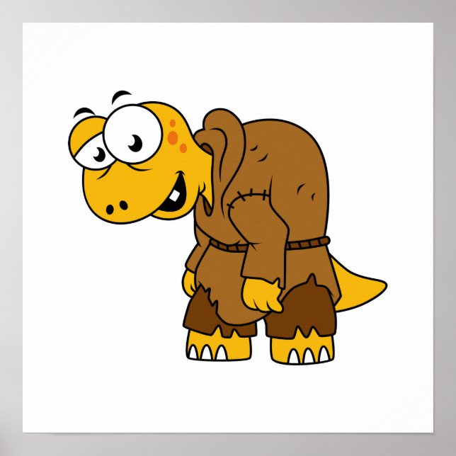 Poster Un Dinosaure Dinosaure Hunchback. (Devant)