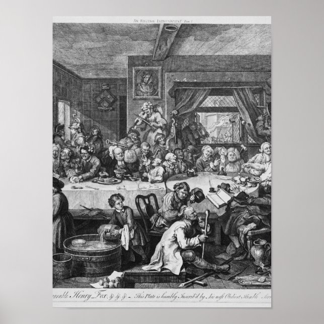 Poster Un divertissement électoral, 1755 (Devant)