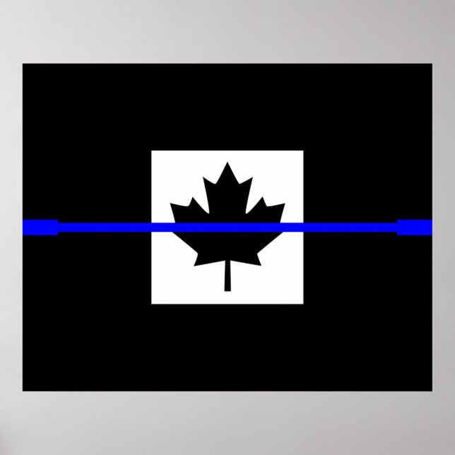 Poster Un drapeau canadien mince (Devant)