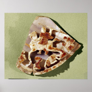 Poster Un empereur triomphant piétinant les barbares