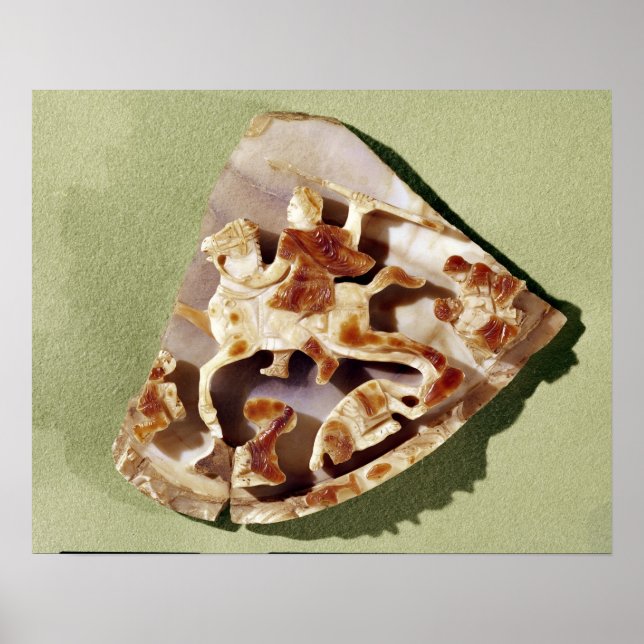 Poster Un empereur triomphant piétinant les barbares (Devant)