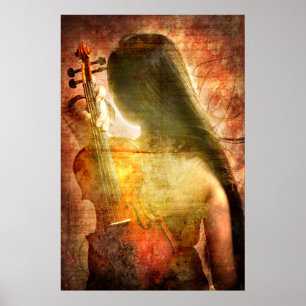 Poster Un endroit au repos (affiche d'art de violon)