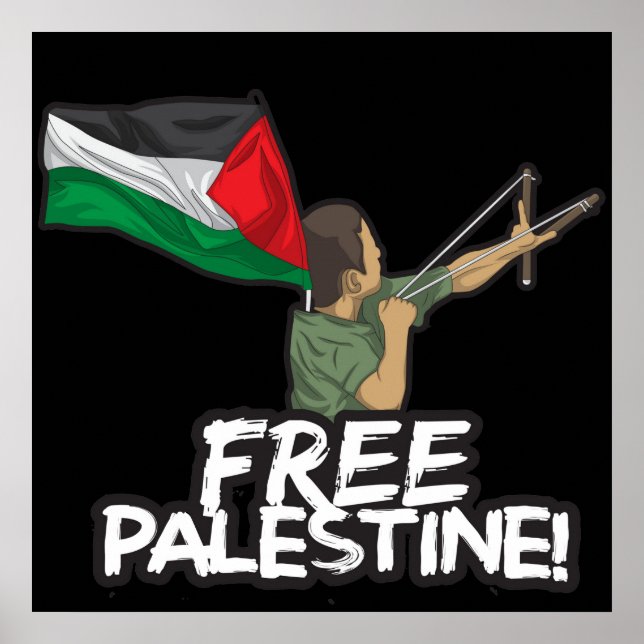 Poster Un enfant-drapeau du Résister Palestinien Liberté  (Devant)