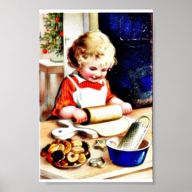 Poster Un enfant qui fait du chapathi (Devant)