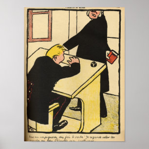 Poster Un enseignant réprimande son élève des crimes