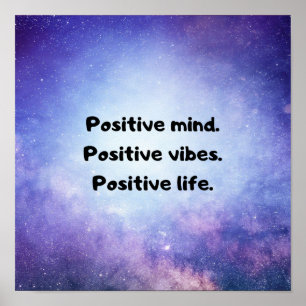 Poster "Un esprit positif, des ondes positives, une vie p