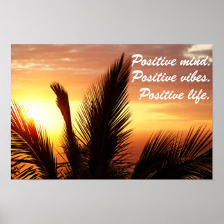 Poster Un esprit positif, des vibrations positives, une v