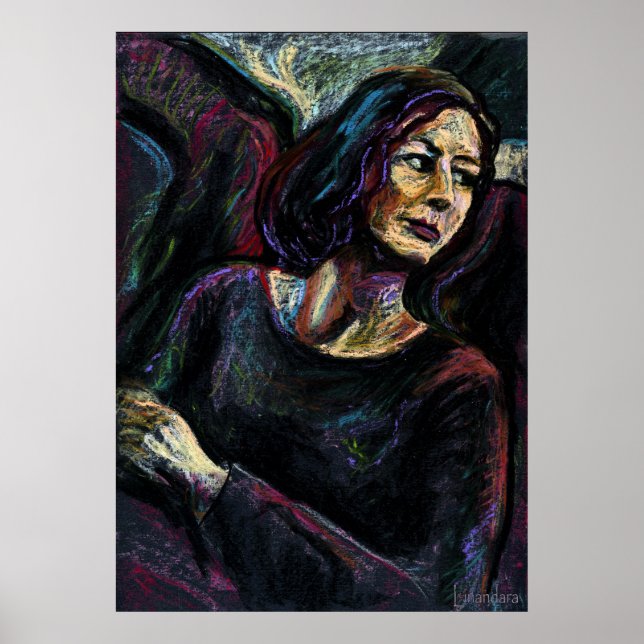 Poster Un étranger absolu - un pastel à l'huile peint (Devant)