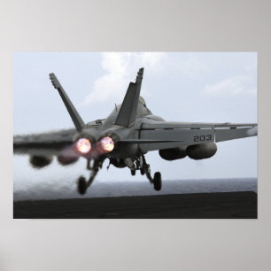 Poster Un F/A-18E Super Hornet lance