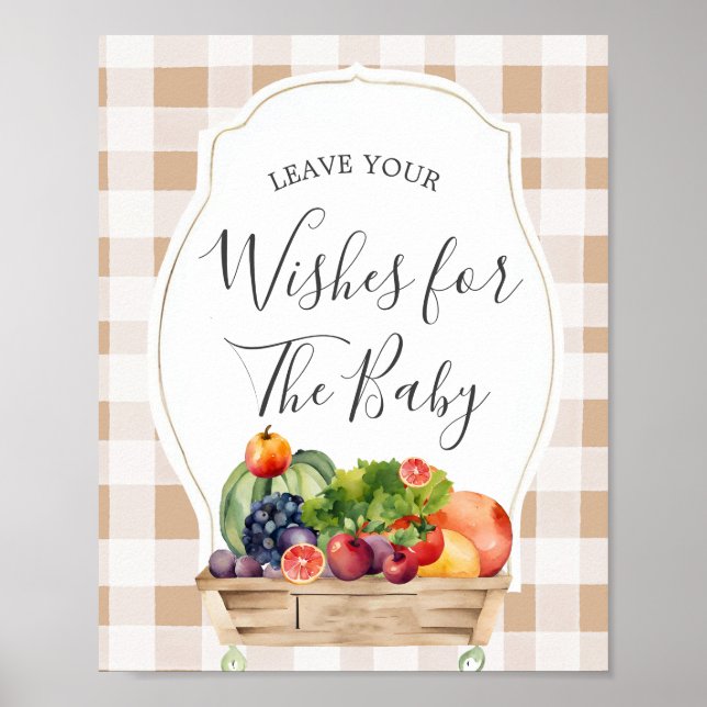 Poster Un fermier Légume cultivé localement veut un bébé (Devant)
