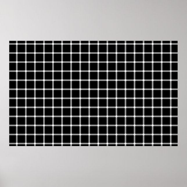 Poster Un film optique scintillant en grille noire et bla (Devant)