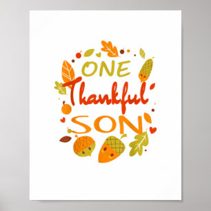 Poster Un Fils Remerciant Chemise Famille Thanksgiving 20
