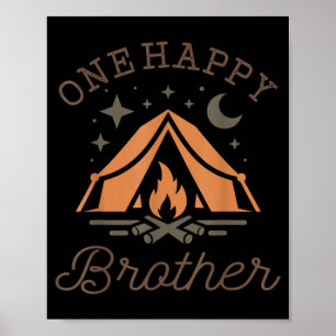 Poster Un frère campeur heureux 1er anniversaire camping