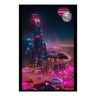 Poster Un futurisme de ruines vaporisées