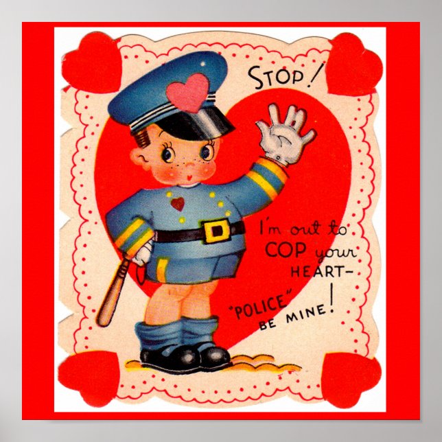 Poster Un garçon de la police des années 1930 Valentine (Devant)