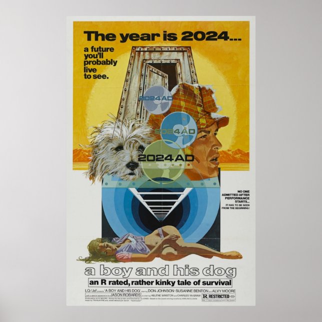 Poster Un garçon et son chien Vintage 1975 (Devant)