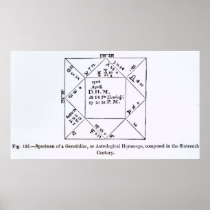 Poster Un Genethliaque ou Horoscope Astrologique