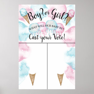 Poster Un genre de crème glacée révèle jetez votre signe
