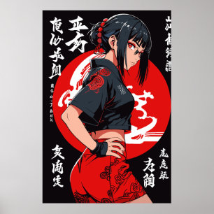 Poster Un guerrier mystique au clair de lune