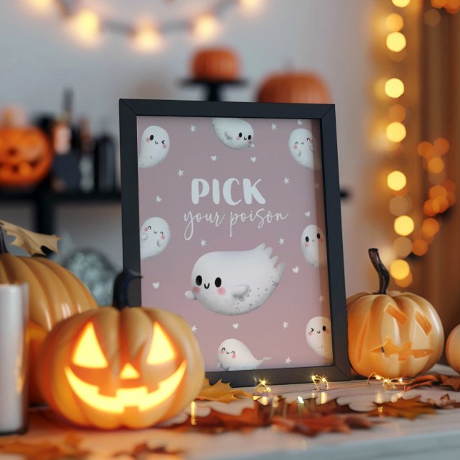 Poster Un Halloween Éffrayant Choisir Votre Poison (Créateur téléchargé)