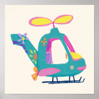 Poster Un hélicoptère de l'ensemble "Dream To Fly"