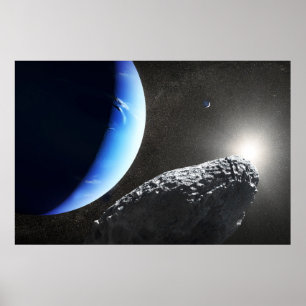 Poster Un Hippocamp de la minuscule lune de Neptune.