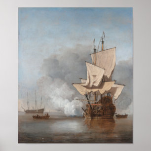 Poster Un Homme De Guerre Tirant Un Canon
