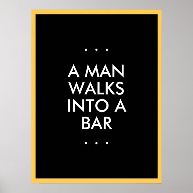 Poster Un homme entre dans un bar (Devant)