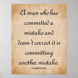 Poster Un Homme Qui... Citation Confucius Inspirationnell