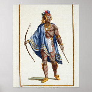 Poster Un Indien noble de la nation d'Ottawa, 1780 (colou