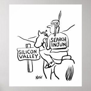 Poster Un Indien rouge à cheval dans la Silicon Valley