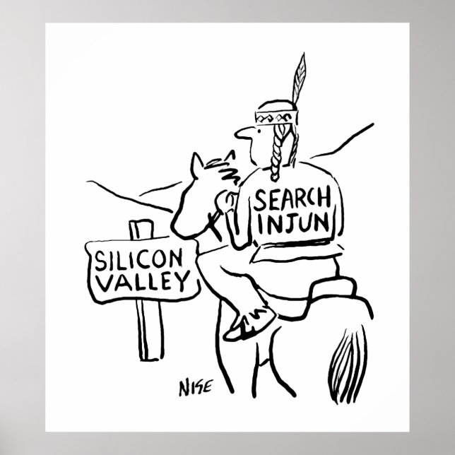 Poster Un Indien rouge à cheval dans la Silicon Valley (Devant)