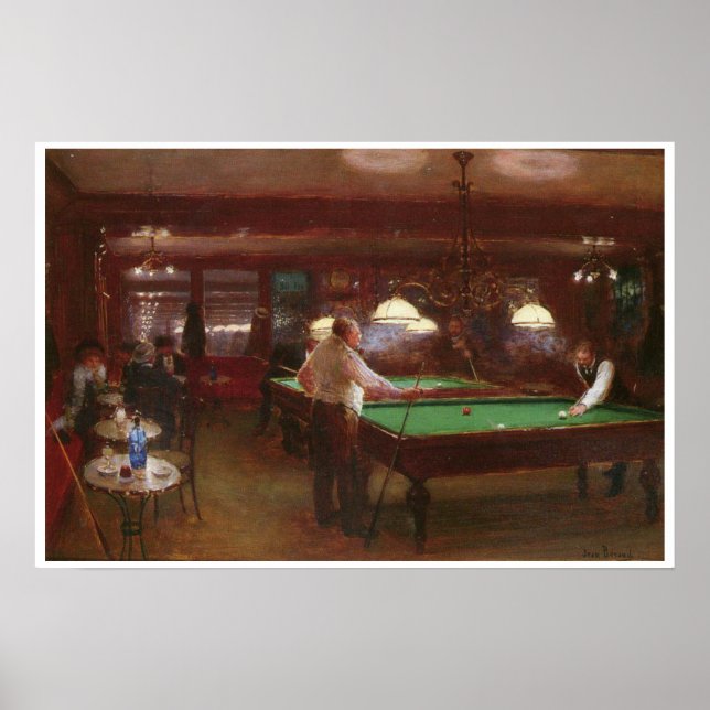 Poster Un jeu de billard (Devant)
