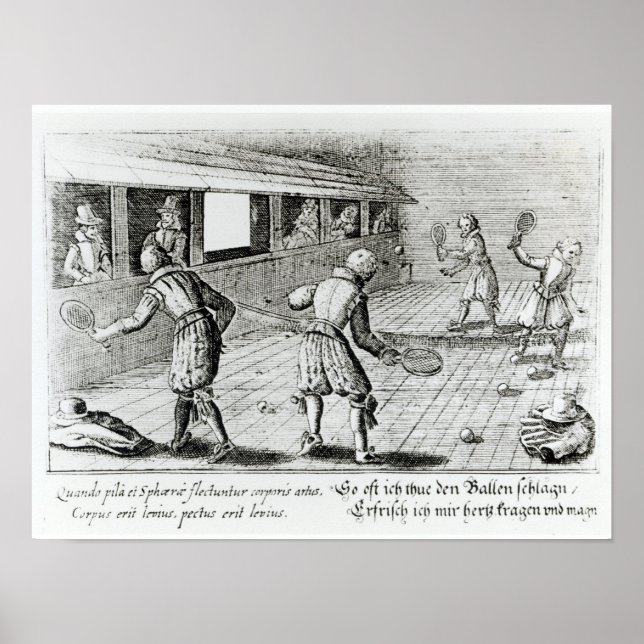 Poster Un jeu de Real Tennis avec ballades sportives ci-d (Devant)