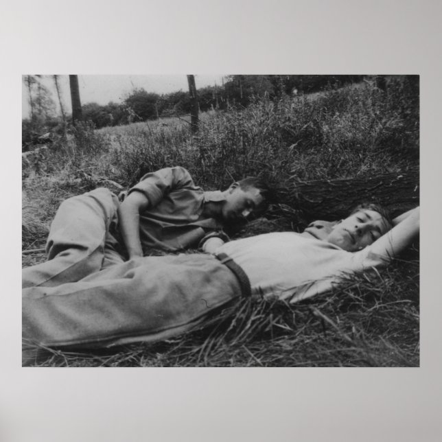 Poster Un jeune couple masculin lascif nidifie l'intérêt  (Devant)