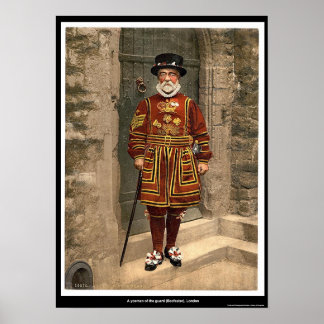 Poster Un jeune de la Garde (Beefeater), Londres, Anglete