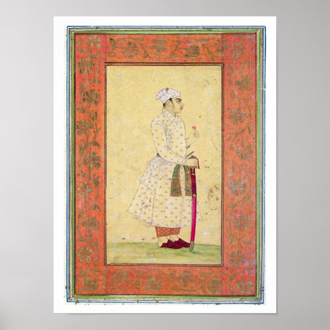 Poster Un jeune noble du tribunal Mughal, du Lar (Devant)