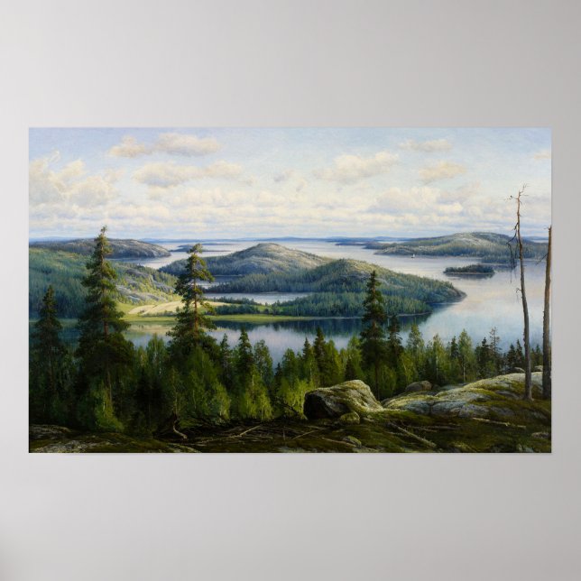 Poster Un jour d'été sur le lac Paijanne, Waenerberg (Devant)