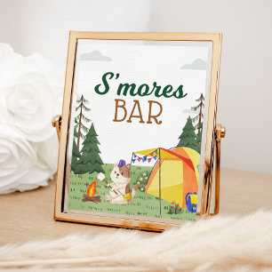 Poster Un Joyeux Camper Anniversaire Camping S'mores Bar
