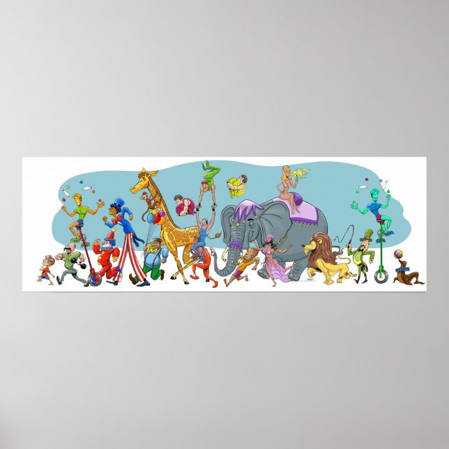 Poster Un joyeux cirque en ville (Devant)