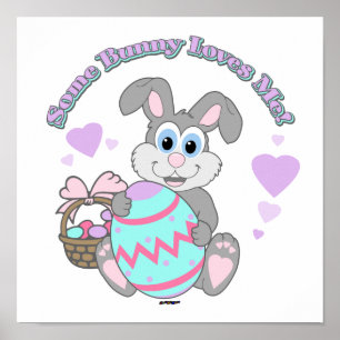 Poster Un Lapin M'Aime ! Lapin de Pâques