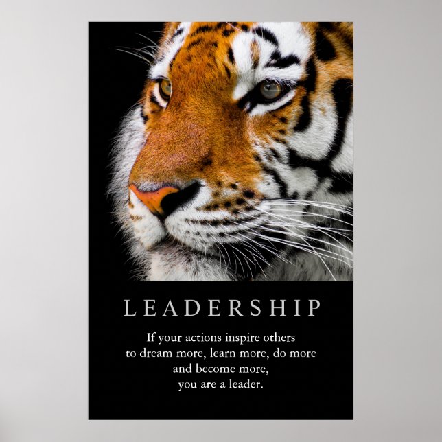Poster Un leadership motivationnel branché Tiger Eyes (Devant)