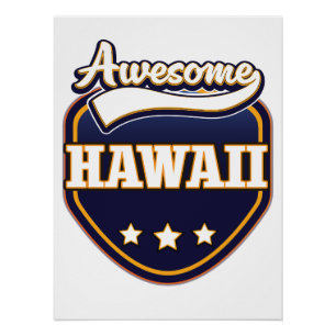 Poster Un logo sportif Hawaii génial