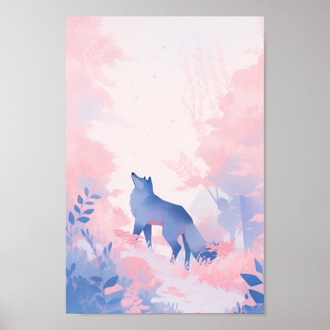 Poster Un loup dans la neige (Devant)