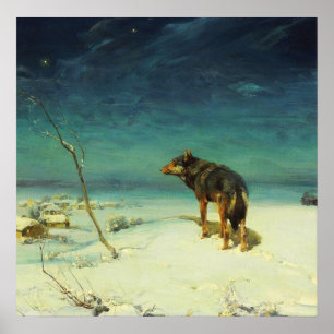 Poster Un loup solitaire Samotny Wilk